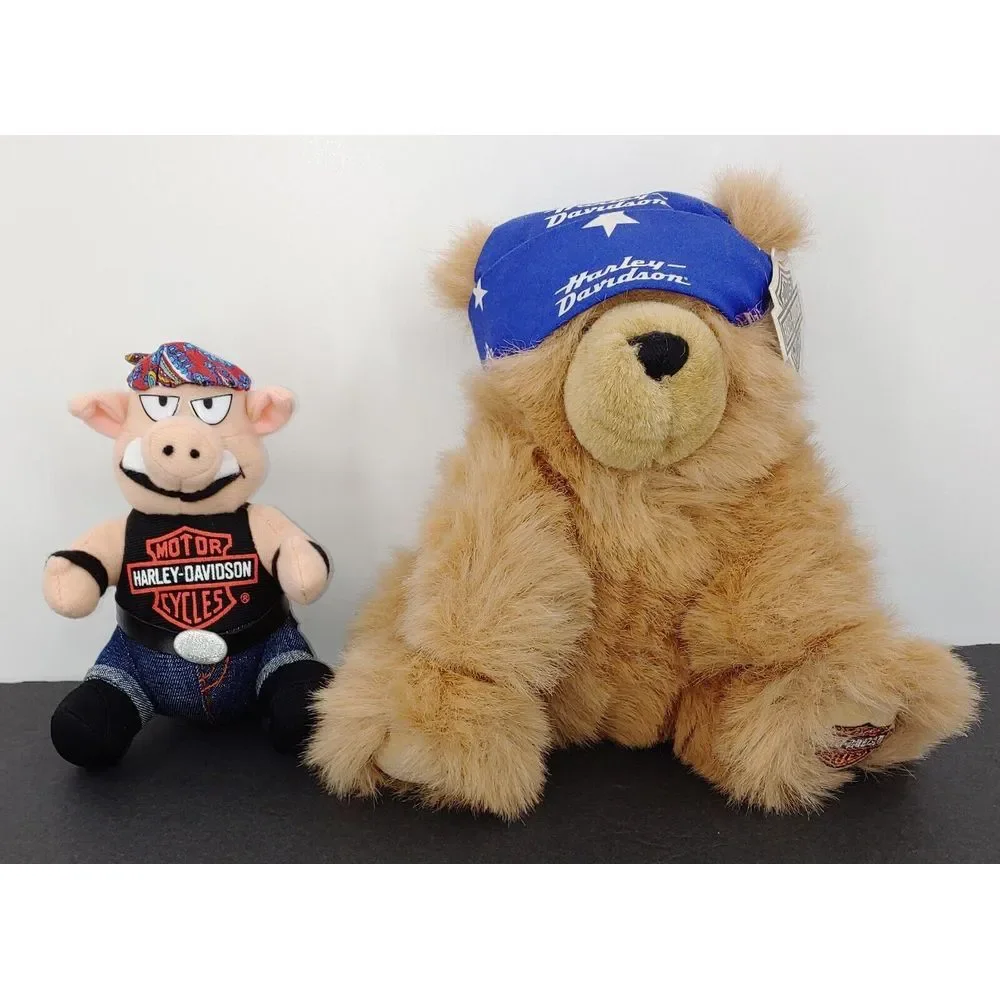 Harley Davidson Plush Toys Bear And Pig 9